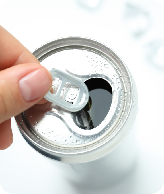 Several aluminum cans